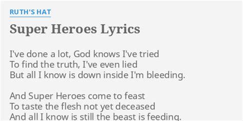 super heroes lyrics